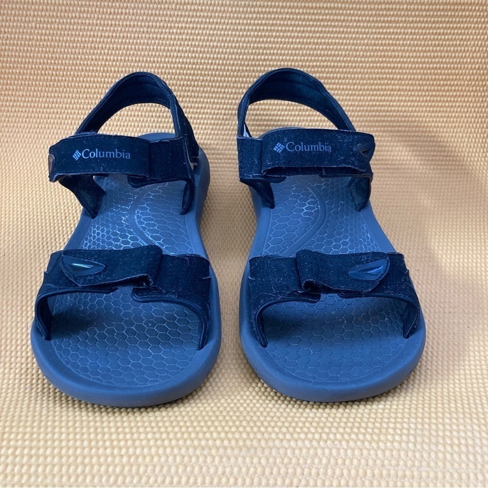 Columbia Sandals Mens 10 Black Techlite Omni Grip Sport Hook & Loop BM4511-010 - Picture 2 of 10